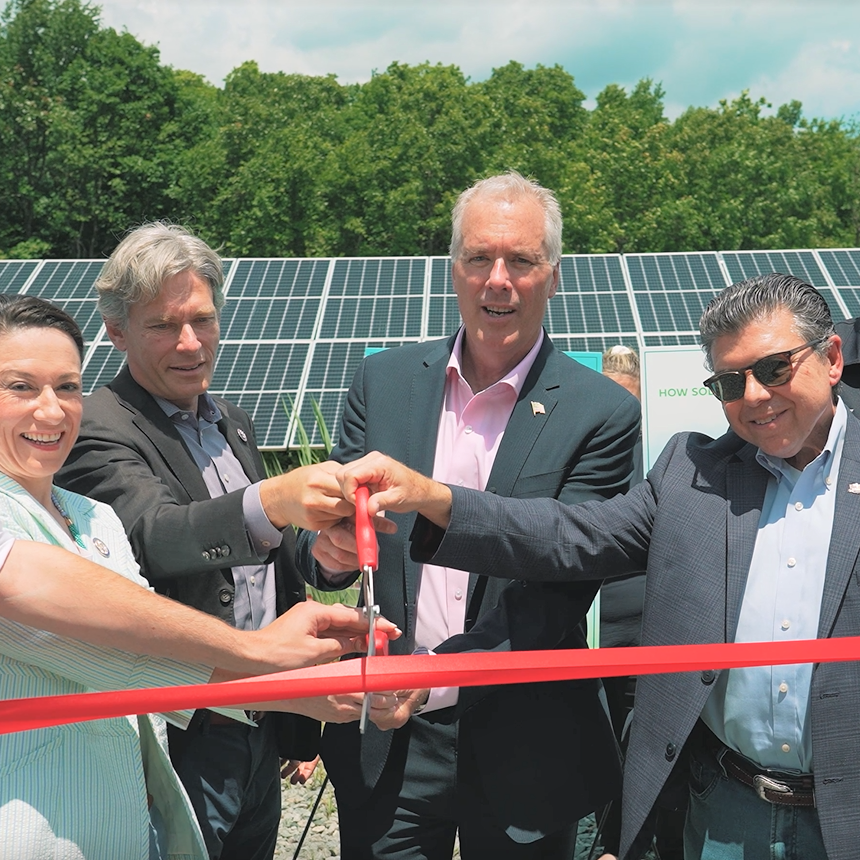 Greenbacker-solar-on-landfill-ribbon-cutting Greenbacker ribbon cutting solar power on landfill